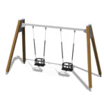 swing set with two cradle seats