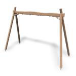 forest themed wooden swing frame