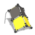 large yellow and black climbing computer generated