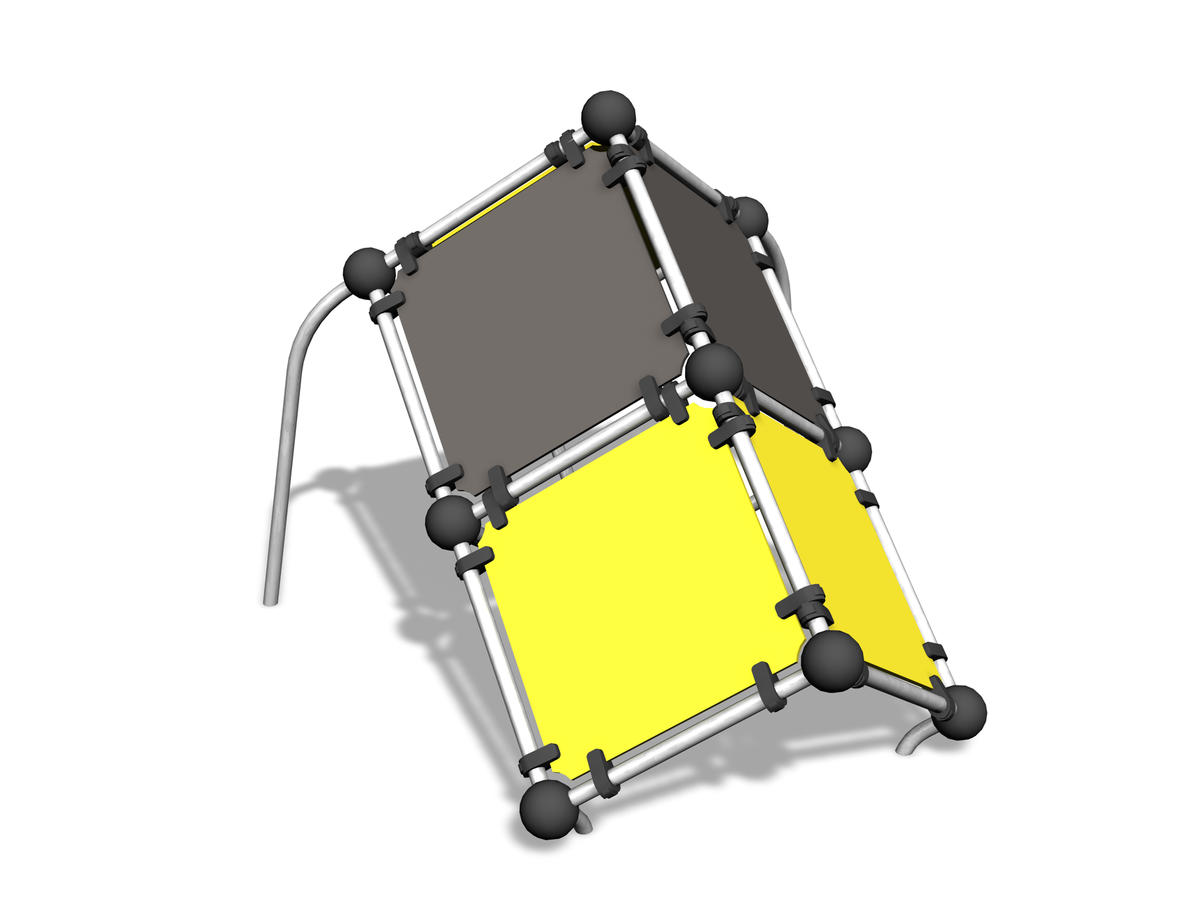 large yellow and black climbing computer generated