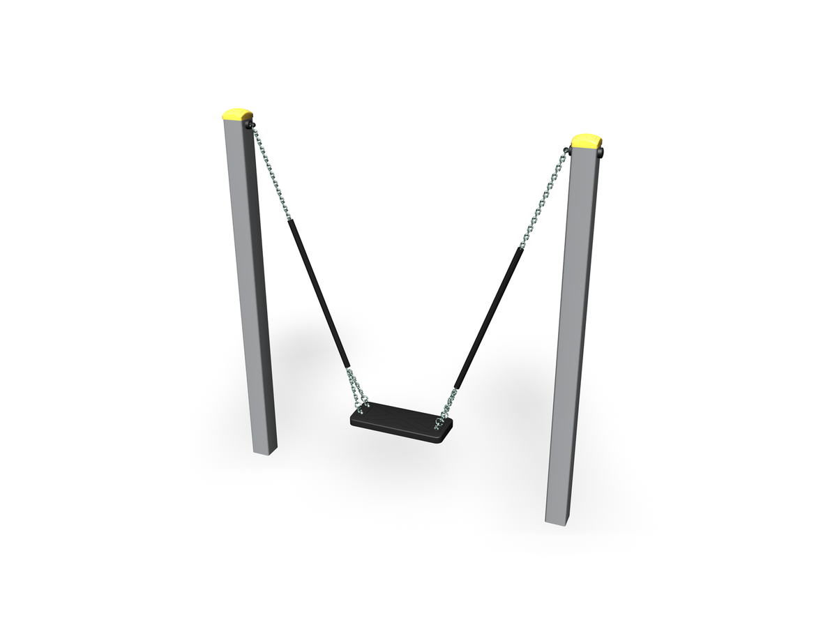 flat seated swing set