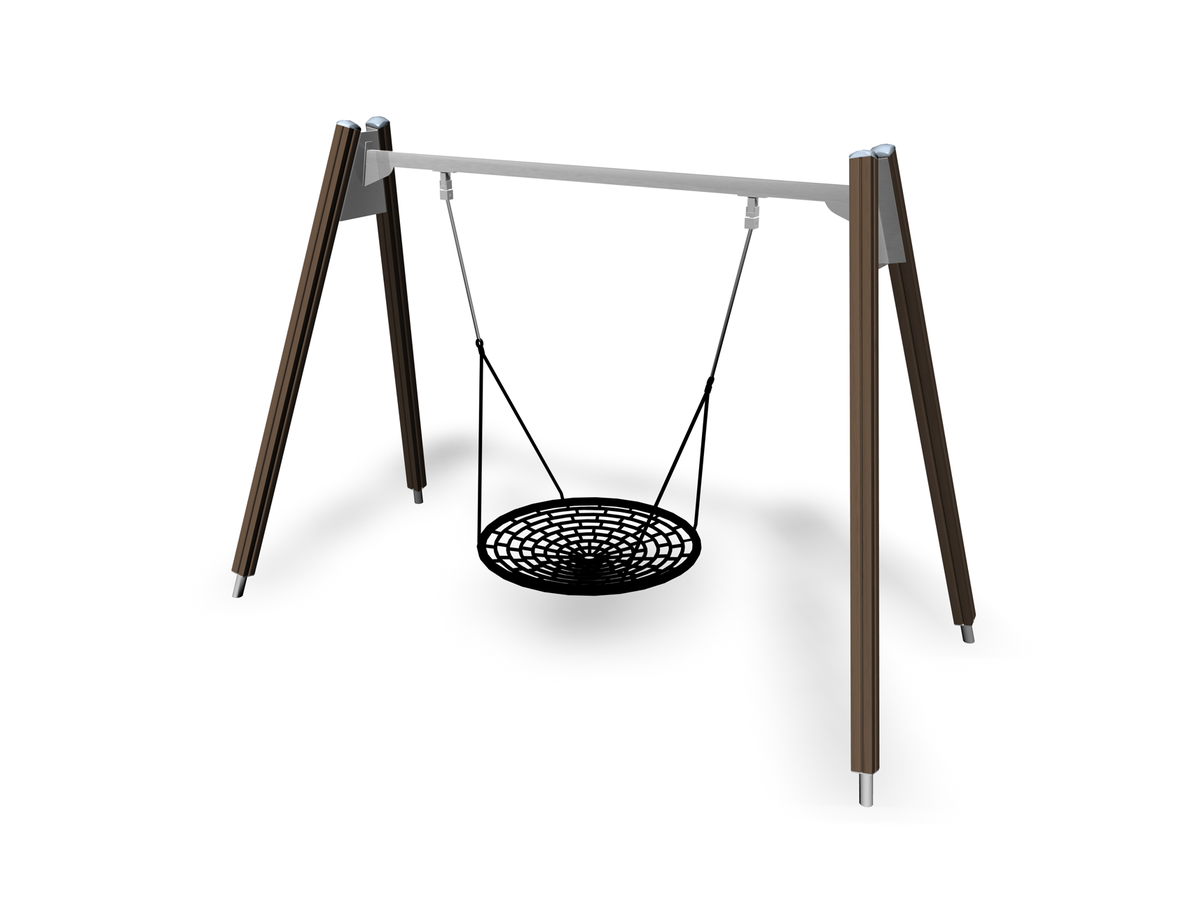steel enforced rope basket swing