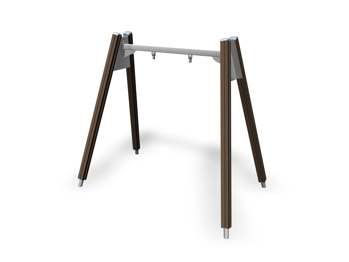 brown single swing frame