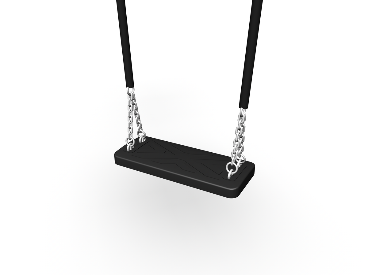 black seat for a swing set