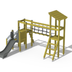 wooden climbing frame activity tower combo
