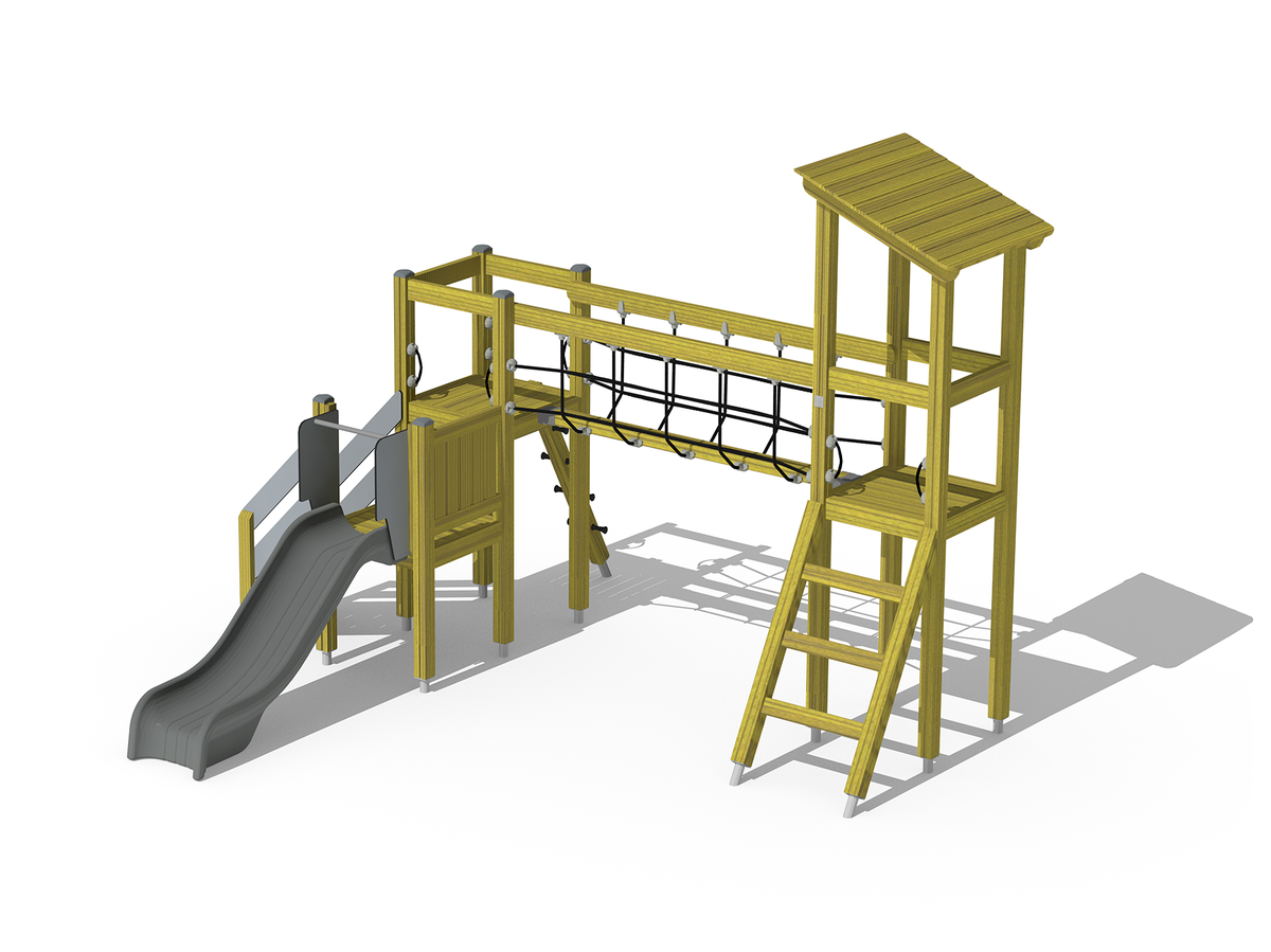 wooden climbing frame activity tower combo