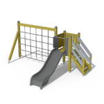 rope climbing wall and slide