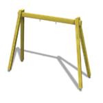 wooden swing set for one person without a seat