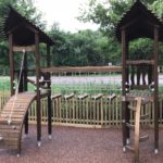 climbing towers and rope bridge in newbury