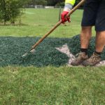 artificial grass laid at a school