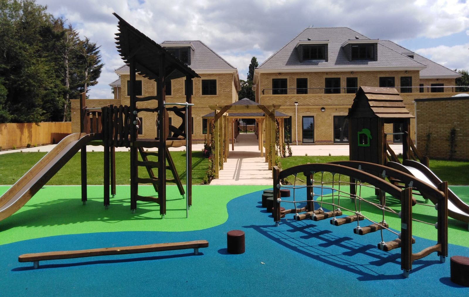 Playground and safety surface