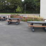 outdoor picnic tables