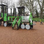 train play area in a park in swindon