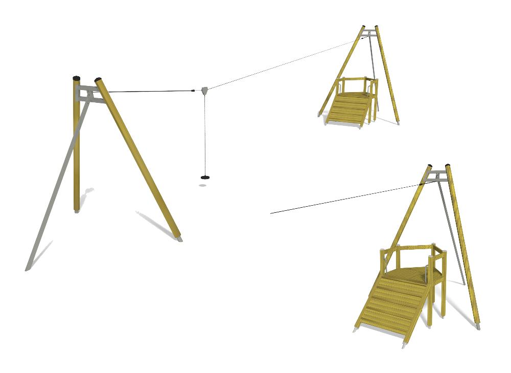 diagram of zip wire and ramp