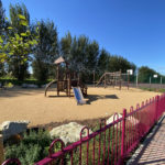 lappset playground in kent with wet pour rubber climbing frame