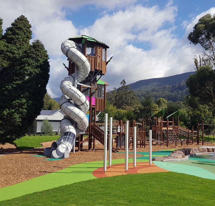 wooden tall tower playground