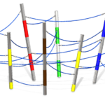 rope cube climbing frame for parks