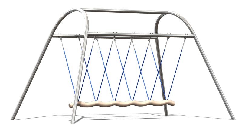 3d render of rope swing for 5 people