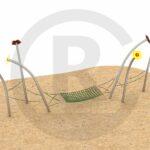 flower themed rope bridge for parks