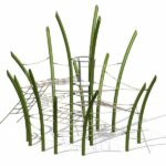 grass style kids climbing frame for a park