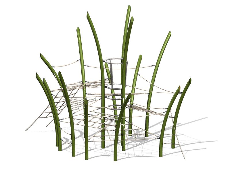 grass style kids climbing frame for a park