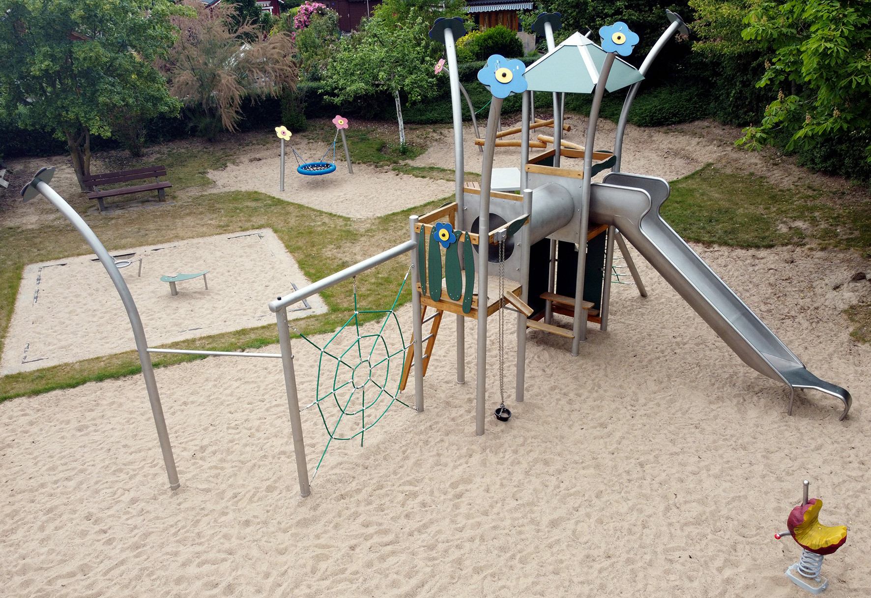 flower themed German made playground equipment