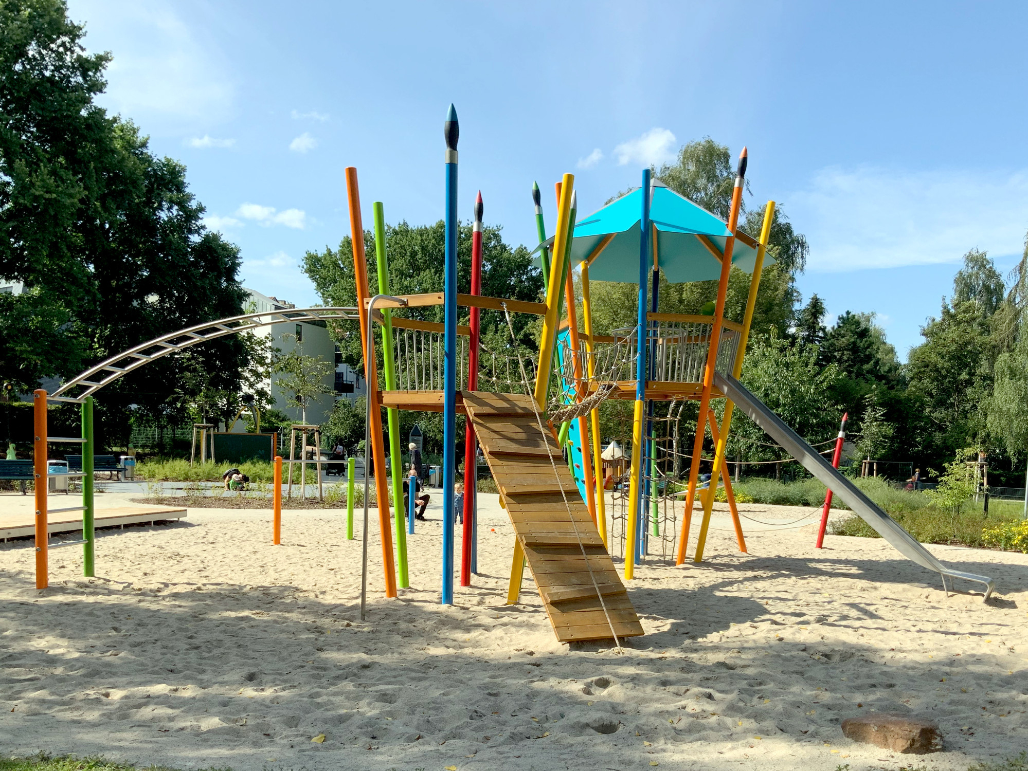paint brush themed playground equipment