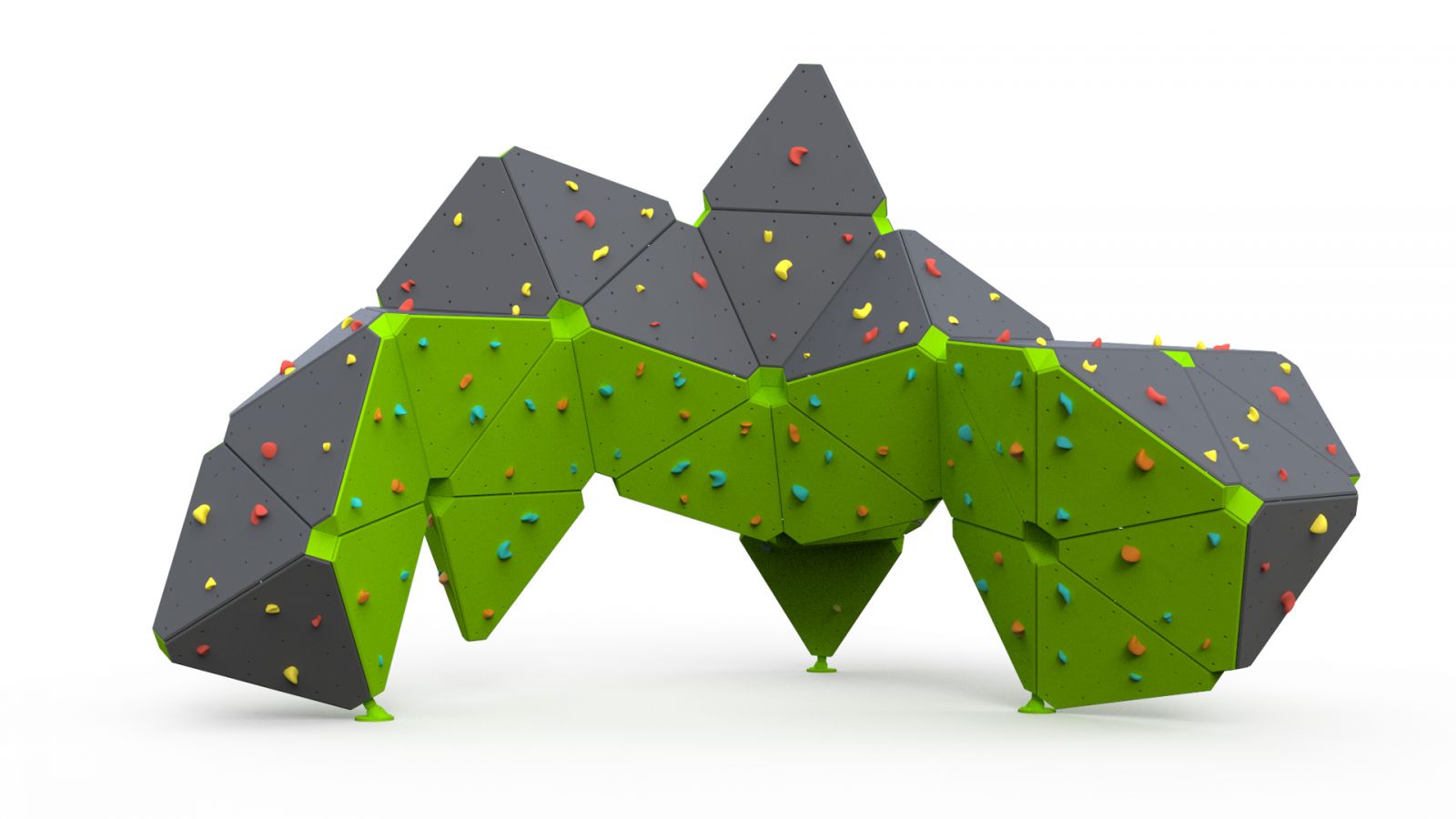 Durable outdoor bouldering wall design