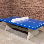 concrete table tennis table in blue